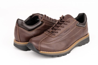 Leather shoes - brown sports men