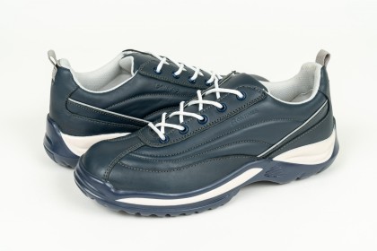 Leather shoes - blue sports men