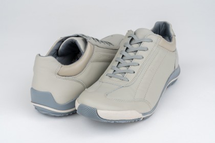 Leather shoes - gray sports men